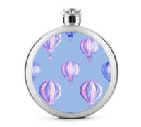 Fiaschetta per liquore in mongolfiera, rotonda, in acciaio inox, a prova di perdite, per compleanno, regali di Natale, per uomini, donne, damigelle d'onore, feste di nozze, 141,7 g