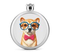 Fiaschetta per liquori, con morbido papillon per cani, in acciaio inox, a prova di perdite, portatile, per esterni, campeggio, viaggi, regali