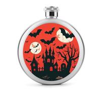 Fiaschetta per liquori di Halloween, 141,7 g, in acciaio inox, a prova di perdite, portatile, per esterni, campeggio, viaggi, regali