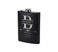 Fiaschetta per testimoni dello sposo, regalo personalizzato per il testimone dello sposo, personalizzabile con incisione personalizzabile, fiaschetta da 230 ml con confezione regalo opzionale,