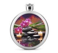 Fiaschetta per whisky, con fiori in fontana, da viaggio, in acciaio inox, a prova di perdite, per feste di nozze, testimone dello sposo, regalo per damigella d'onore, 141,7 g