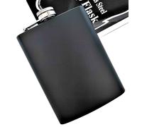 Fiaschetta per whisky Grappa Liquore in Acciaio Inox 8 oz 240 ml Tascabile Nera