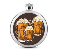 Fiaschetta rotonda per liquori e birra, in acciaio inox, a prova di perdite, per compleanni, regali di Natale, per uomini, donne, damigelle d'onore, feste di nozze, 141,7 g