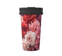 Fiaschetta sottovuoto stampata con fiori divertenti, tazza da caffè portatile, tazza di acqua fitness per ufficio