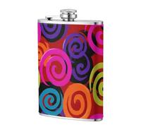 Fiaschetta tascabile colorata a forma di spirale, 230 ml, in acciaio inox, per papà, testimone dello sposo, matrimonio, viaggi, campeggio