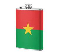 Fiaschetta tascabile con bandiera del Burkina Faso da 237 ml, in acciaio inox, per papà, testimone dello sposo, matrimonio, viaggi, campeggio