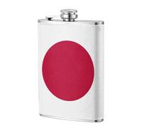 Fiaschetta tascabile con bandiera del Giappone, 236 ml, in acciaio inox, per papà, testimone dello sposo, matrimonio, viaggi, campeggio