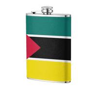 Fiaschetta tascabile con bandiera del Mozambico, 236 ml, in acciaio inox, per papà, testimone dello sposo, matrimonio, viaggi, campeggio