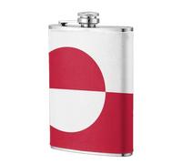 Fiaschetta tascabile con bandiera della Groenlandia, 236 ml, in acciaio inox, per papà, testimone dello sposo, matrimonio, viaggi, campeggio