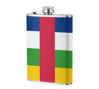 Fiaschetta tascabile con bandiera della Repubblica Centrafricana, 236 ml, in acciaio inox, per papà, testimone dello sposo, matrimonio, viaggi, campeggio