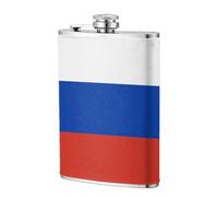 Fiaschetta tascabile con bandiera della Russia, 237 ml, in acciaio inox, per papà, testimone dello sposo, matrimonio, viaggi, campeggio