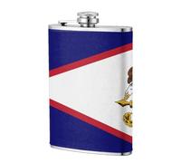 Fiaschetta tascabile con bandiera delle Samoa americane, 236 ml, in acciaio inox, per papà, testimone dello sposo, matrimonio, viaggi, campeggio