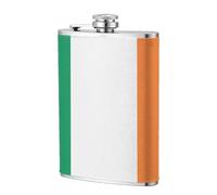 Fiaschetta tascabile con bandiera dell'Irlanda, 236 ml, in acciaio inox, per papà, testimone dello sposo, matrimonio, viaggi, campeggio