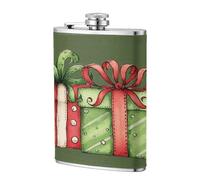 Fiaschetta tascabile con due regali di Natale, 236 ml, in acciaio inox, per papà, testimone dello sposo, matrimonio, viaggi, campeggio