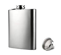 Fiaschetta Tascabile con Imbuto, 4oz Fiaschetta Whisky in Acciaio Inox 304, Fiaschetta Portatile per Liquori e Alcolici Vari
