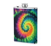 Fiaschetta tascabile con motivo a nodi, colori vorticosi, 226,8 g, in acciaio inox, per papà, testimone dello sposo, matrimonio, viaggi, campeggio