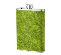 Fiaschetta tascabile in feltro verde lime da 236 ml, con bandierine in acciaio inox, per papà, testimone dello sposo, matrimonio, viaggi, campeggio