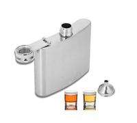 Fiaschetta Tascabile per Alcool per Liquori e Whisky, Fiaschetta da 4 oz in Acciaio Inox con Imbuto per Liquori e Alcolici Vari, 3,7 × 0,9 × 3,3 pollici