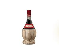 Fiasco Chianti DOCG 2024 - Leonardo da Vinci - Vino Rosso Toscano 12,5% Vol - Elegante, Fruttato e Armonioso - Iconico Fiasco in Paglia - Tradizione Toscana Made in Italy Premium (1 bottiglia)