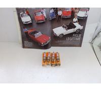 FIAT 1100 - 1200 - CANDELE 4 PUNTE ORIGINALI LODGE CERAMICA ROSA