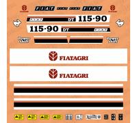 Fiat 115-90 DT Adesivi Decalcomanie di ricambio aftermarket per trattore