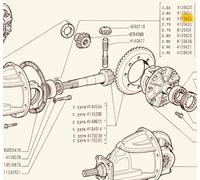 FIAT 124/131 ANELLO PIGNONE DIFFERENZIALE 2,65 OEM 4139432