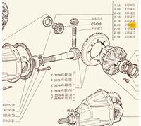 FIAT 124/131 ANELLO PIGNONE DIFFERENZIALE 2,80 OEM 4139435