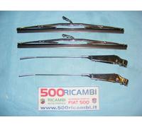 FIAT 126 PERSONAL KIT COPPIA BRACCI TERGI CROMATI + COPPIA SPAZZOLE TERGICRISTAL