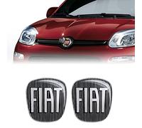 Fiat 14186F-2pz Adesivo 3D Ricambio Logo Nero per Panda Dopo Il 2012, 2 Pezzi, Anteriore e Posteriore