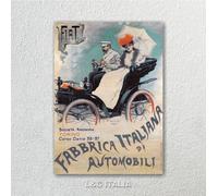 Fiat 1899, STAMPA SU TELA - AUTOMOBILI POSTER COLLEZIONE MANIFESTI AUTO ANTICHE