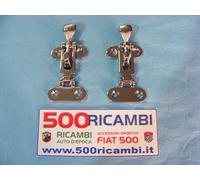 FIAT 500 & 126 DELTA COPPIA GANCI COFANO ANTERIORE MOTORE POSTERIORE METALLO CRO