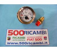 FIAT 500 & 126 KIT STRUMENTO TEMPERATURA OLIO ABARTH BIANCO + BULBO INDICATORE