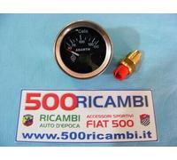 FIAT 500 & 126 KIT STRUMENTO TEMPERATURA OLIO ABARTH NERO + BULBO INDICATORE
