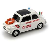 FIAT 500 CORPS SET GUARDIA COSTIERA BIANCO/ROSSO 1/43 Brumm BR038