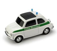 FIAT 500 CORPS SET POLIZIA MUNICIPALE BIANCA/VERDE 1/43 Brumm BR035V
