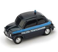 FIAT 500 CORPS SET POLIZIA PENITENZIARIA NERO/AZZURRO 1/43 Brumm BR047