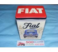 FIAT 500 D/F/L/R EPOCA VINTAGE BARATTOLO IN LATTA GADGET SCATOLA COLLEZIONE 3LT