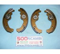 FIAT 500 D/F/L/R SERIE GANASCE FRENO MAGGIORATE 10/10 COPPIA TAMBURI POSTERIORI