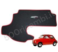FIAT 500 EPOCA COPRI BAULE ABARTH COFANO SERBATOIO IN MOQUETTE NERO/ROSSO