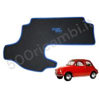 FIAT 500 EPOCA COPRI BAULE COFANO SERBATOIO IN MOQUETTE NERO/BLU