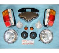 FIAT 500 EPOCA F/L/R KIT COMPLETO FARI ANTERIORI E POSTERIORI STARS + LUCE TARGA