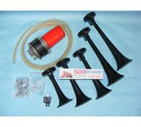 FIAT 500 EPOCA KIT 5 TROMBE PNEUMATICHE MUSICALI "LA CUCARACHA" CLACSON TUNING P