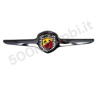 FIAT 500 EPOCA MASCHERINA ABARTH APERTA IN METALLO CROMATO + LOGO SMALTATO