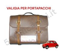 FIAT 500 EPOCA VALIGIA VINTAGE MARRONE X PORTAPACCHI POSTERIORE
