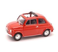Fiat 500 F 1965-72 Aperta Rosso Corallo Chiaro 1:43 Model R454-14 BRUMM