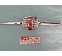 FIAT 500 F EPOCA MASCHERINA TIPO ORIGINALE PLASTICA CROMATA LOGO STEMMA CALANDRA