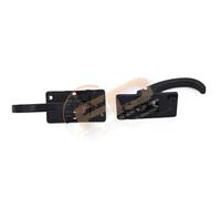 FIAT 500 F/L/R COPPIA APRIPORTA MANIGLIE INTERNE DUE FORI IN PLASTICA NERA