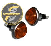 Fiat 500 F L R Due Lucciole Fanali Frecce Laterali Arancio Cod:FL000930