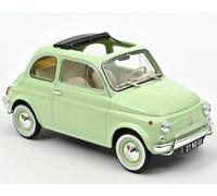 MODELLINO AUTO STATICO DIECAST FIAT 500L OPEN ROOF 1968 VERDE MODELLISMO 1/18