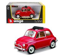 Burago Fiat 500L 1968 Rosso in Metallo Pressofuso Modellino Auto in scala 1:24